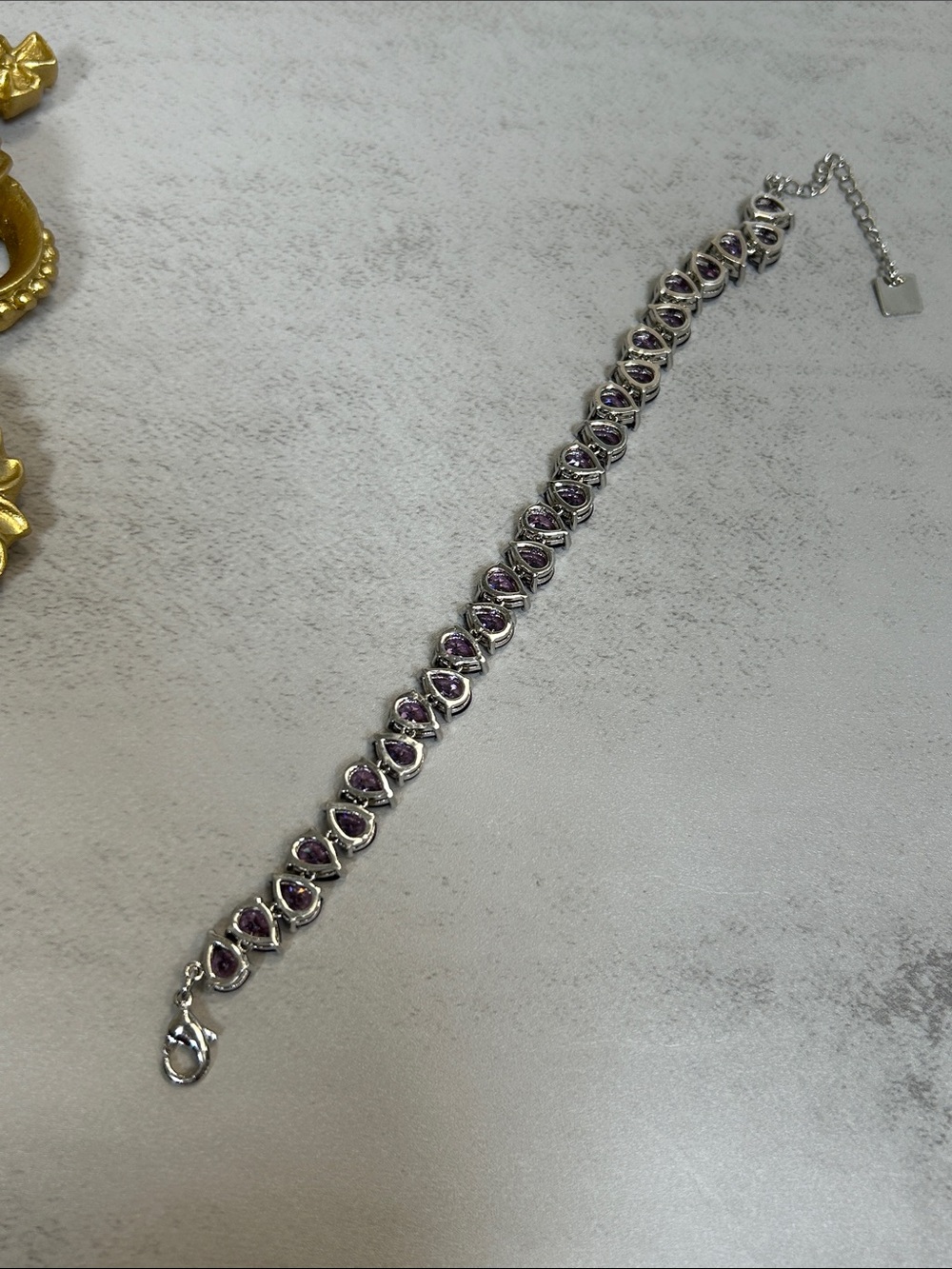 Park Lane Viola Purple Crystal Bracelet in Silver Setting - Picture 6 of 8